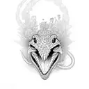 cobra com flores tattoo design idea