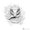 cobra com flores tattoo design idea