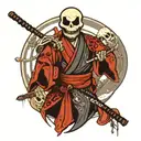 jack skellington samurai tattoo design idea