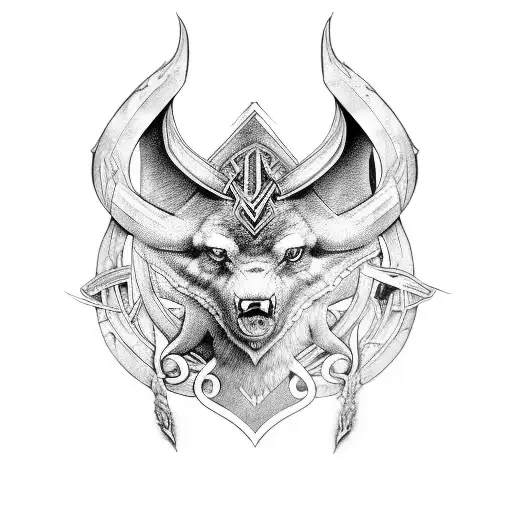 endometriosis, viking, witchy tattoo design idea