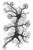 a single neuron with multiple sclerosis damage to the myelin sheath tattoo design idea