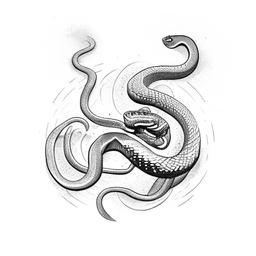 snake for around elbow placement  tattoo design idea