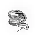 snake for around elbow placement  tattoo design idea