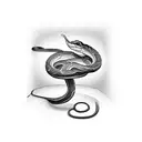 snake for around elbow placement  tattoo design idea