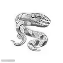 snake for around elbow placement  tattoo design idea