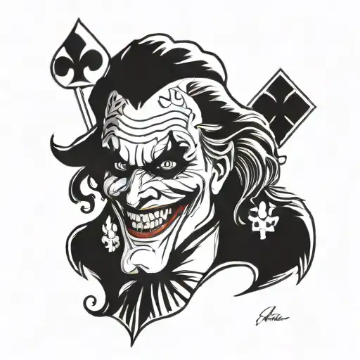 Adler,Joker,Dollar tattoo design idea