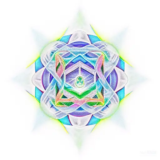 metatron's cube merging with the chakra system tattoo design idea