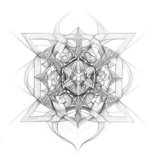 metatron's cube tattoo design idea