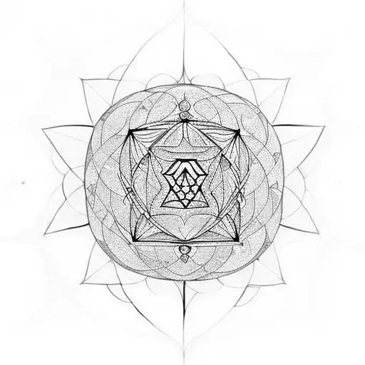 metatron's cube merging with the chakra system tattoo design idea