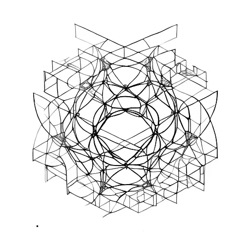 metatron's cube tattoo design idea
