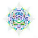 metatron's cube merging with the chakra system tattoo design idea
