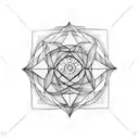 metatron's cube tattoo design idea