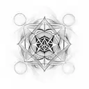metatron's cube merging with the chakra system tattoo design idea