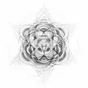 metatron's cube merging with the chakra system tattoo design idea