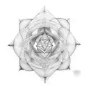 metatron's cube merging with the chakra system tattoo design idea