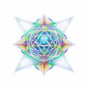 metatron's cube merging with the chakra system tattoo design idea