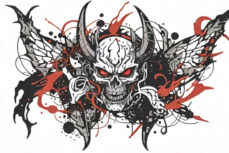 Demon tattoo design idea