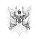 Icarus falling  tattoo design idea