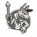 marowak pokemon and peaky blinders outfit tattoo design idea