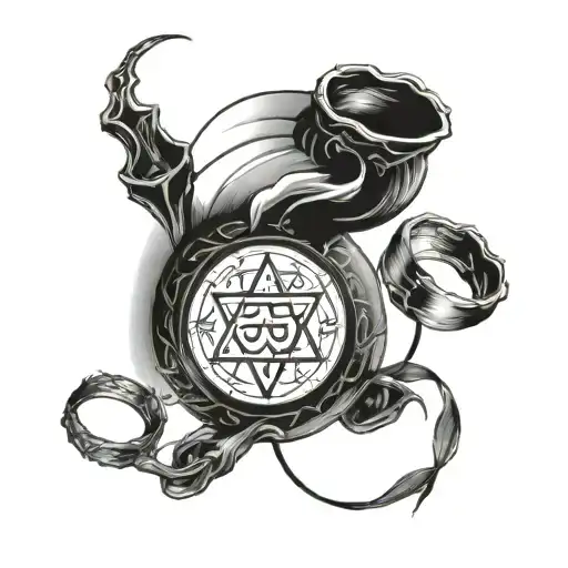 Jewish lord of the rings tattoo design idea