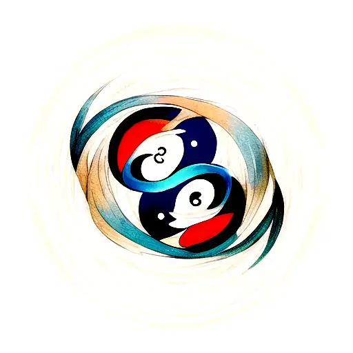 Koi Fish Yin Yang tattoo design idea