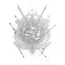 simplic thin lined Tattoo that is symbolic of nerve damage due to spinal cord injury but also captures a love for scienc tattoo design idea