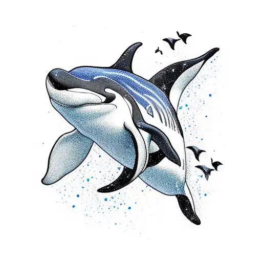 killer whale tattoo design idea