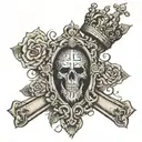 heavy is the crown so i cede to the cross tattoo design idea