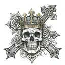 heavy is the crown so i cede to the cross tattoo design idea