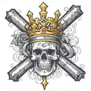 heavy is the crown so i cede to the cross tattoo design idea