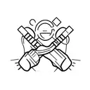 Barbell and dumbbell tattoo design idea