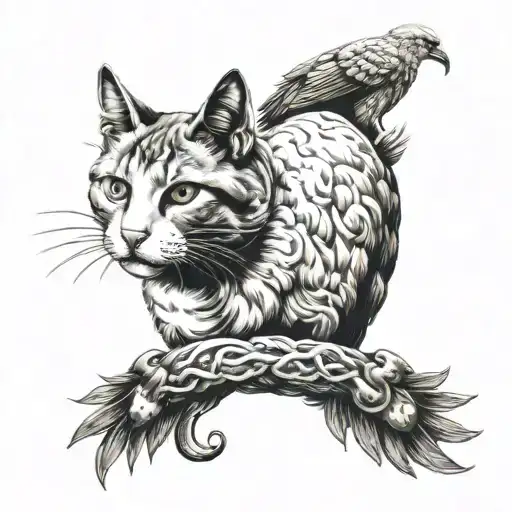 horse cat snake bird sheep tattoo design idea