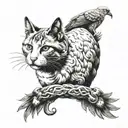 horse cat snake bird sheep tattoo design idea