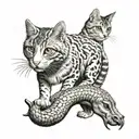 horse cat snake bird sheep tattoo design idea