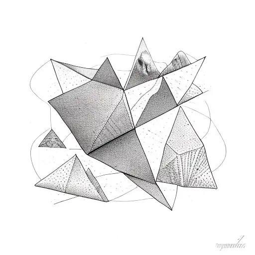 triangles, car, mountain, travel, mum tattoo design idea