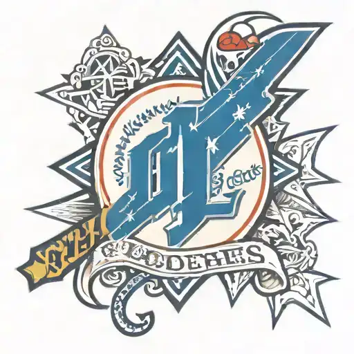 The Dodgers logo tattoo design idea