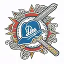 The Dodgers logo tattoo design idea