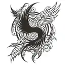 Angles and demons wing spread tattoo design idea