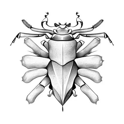 Mechanical stag beetle tattoo design idea