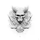 roman numerals trae tattoo design idea