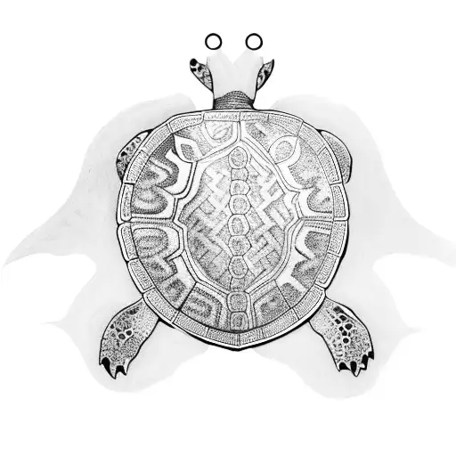 Maori turtle  tattoo design idea