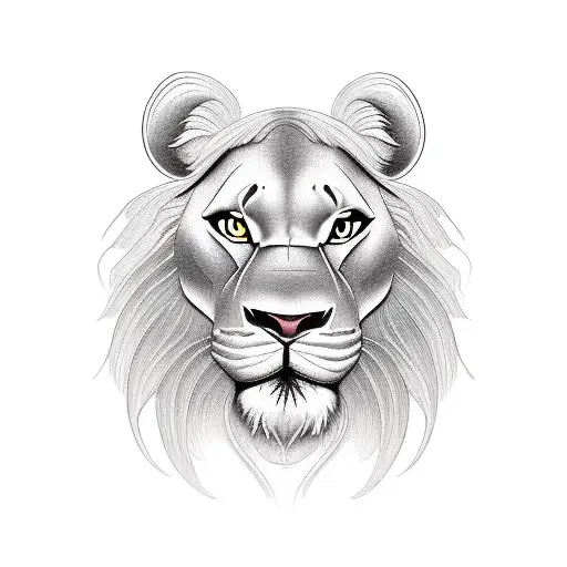 simba tattoo design idea