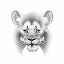 simba tattoo design idea