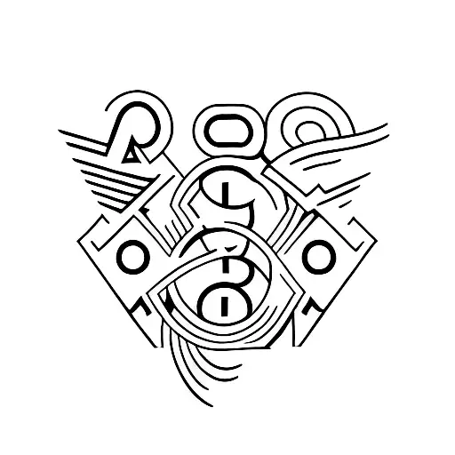 matrix numbers tattoo withwith numbers and letters with the name numbers 64448606015 tattoo design idea