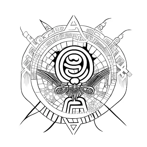 matrix tattoo with numbers and letters with the name Tania Ribeiro and numbers 64448606015 tattoo design idea