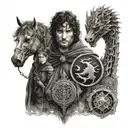 Lord of The Rings with Game Of Thrones tattoo design idea