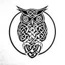 Celtic Owl tattoo design idea