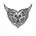 Celtic Owl tattoo design idea
