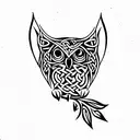 Celtic Owl tattoo design idea