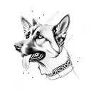 German shepherd  tattoo design idea